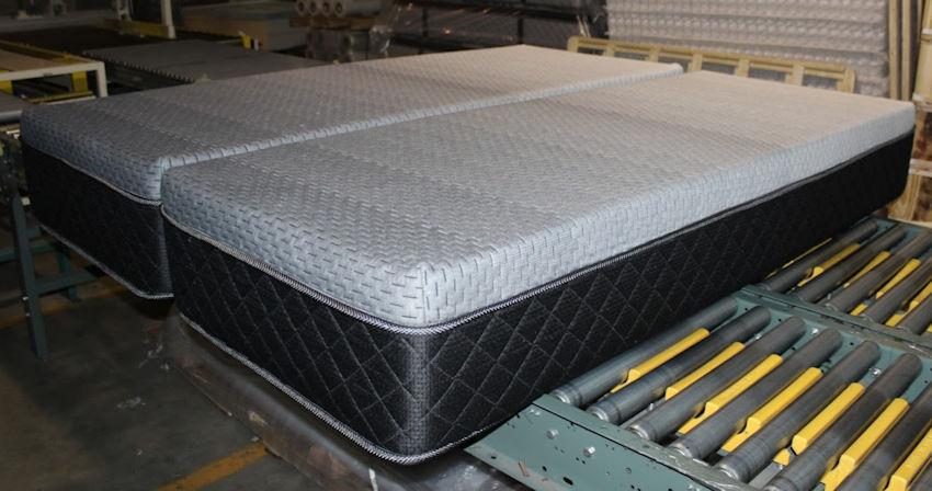 split queen mattress in factory
