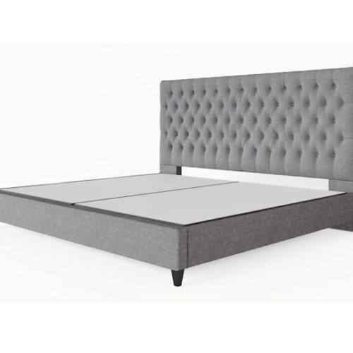 kingship comfort oversized king bed frame side view