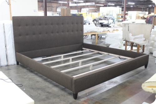 texas king bed brown