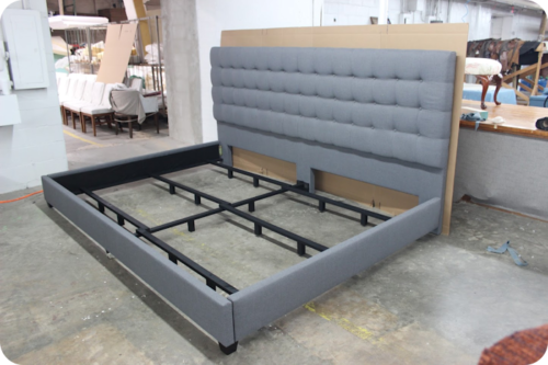 texas king bed gray