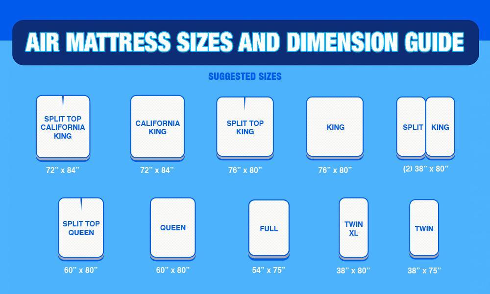 Air Mattress Sizes and Dimensions Guide-Explains Every Size