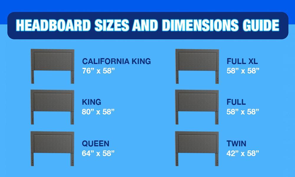 groot Viskeus optellen Headboard Sizes-Every Headboard Size and Height