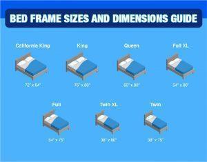bed frame sizes and dimensions guide