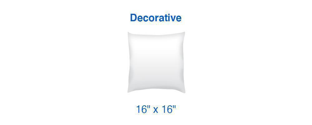 decorative pillow 16 inches by 16 inches