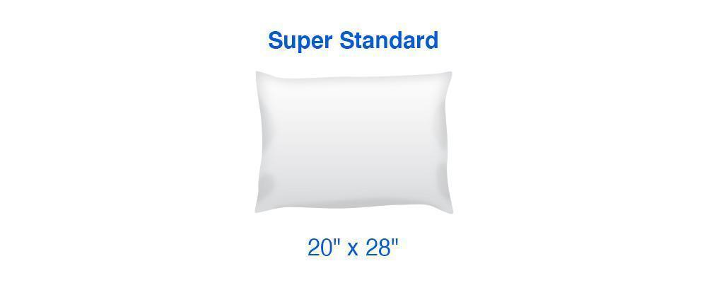 super standard pillow size