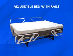 adjustable bed with rails