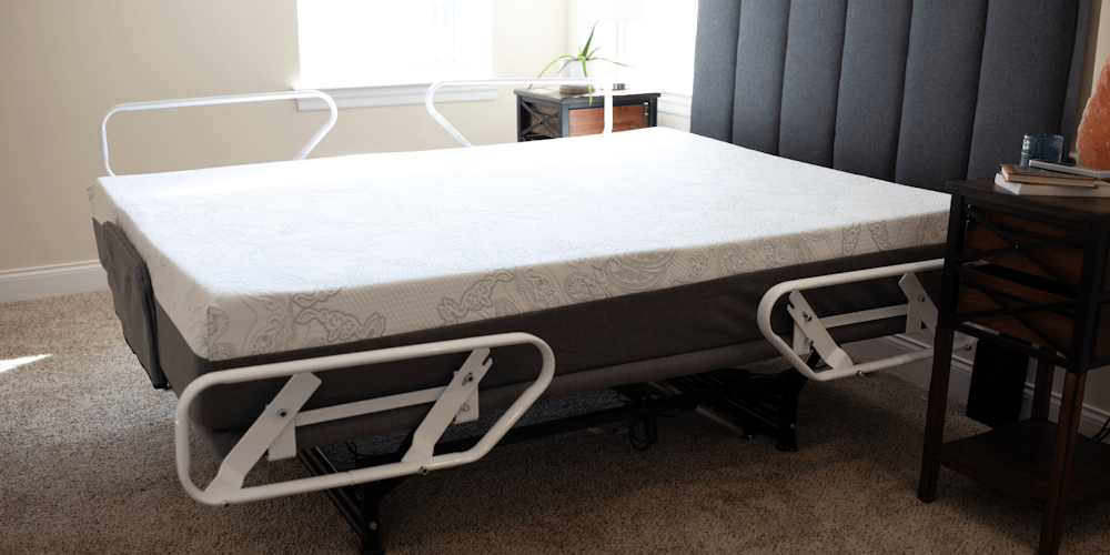 adjustable bed with rails flex a bed sl