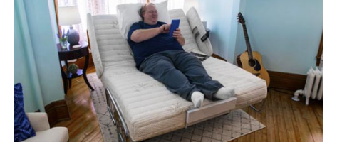 adjustable bed for a heavy person