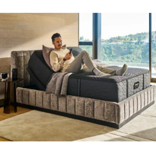 beautyrest black luxury man laying on the base