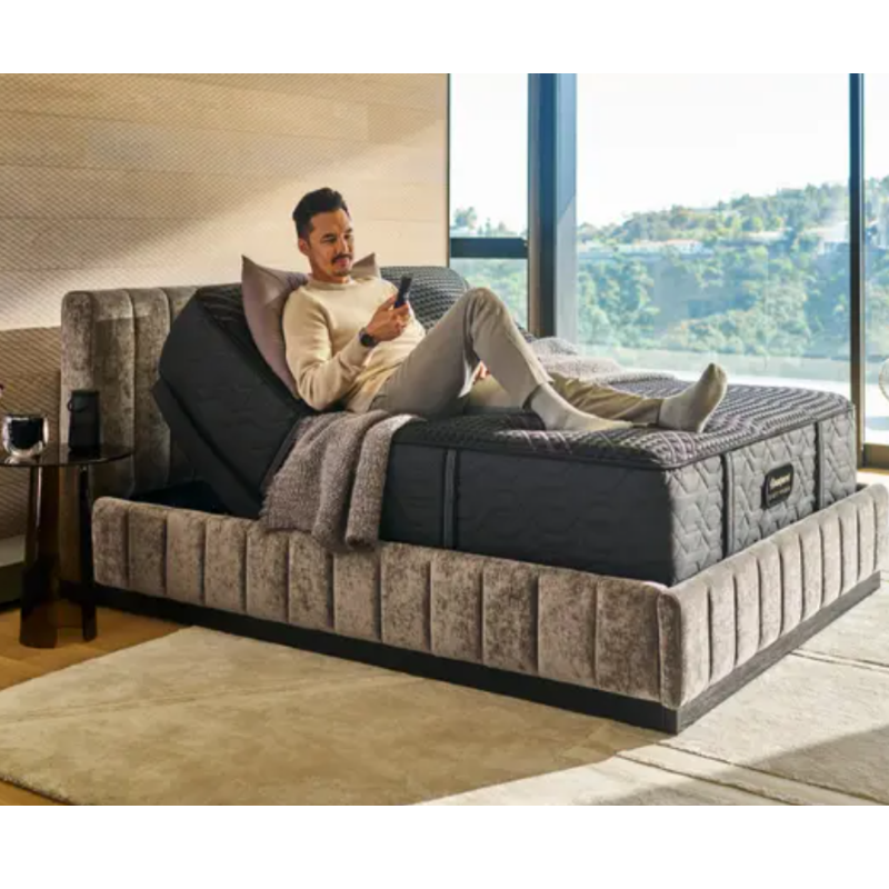 beautyrest black luxury man laying on the base beautyrest black luxury man laying on the base