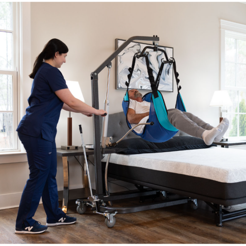 flex a bed hi low sl with hoyer lift