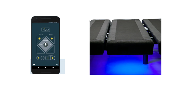 rize contemporary iv app control and under bed lighting