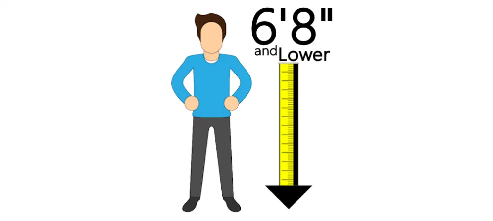 mattress sizes for 6 foot 8 inch people or lower