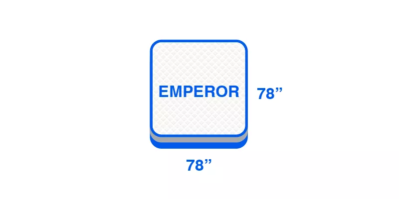 emperor bed size